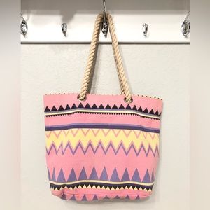Forever 21 pink canvas tote